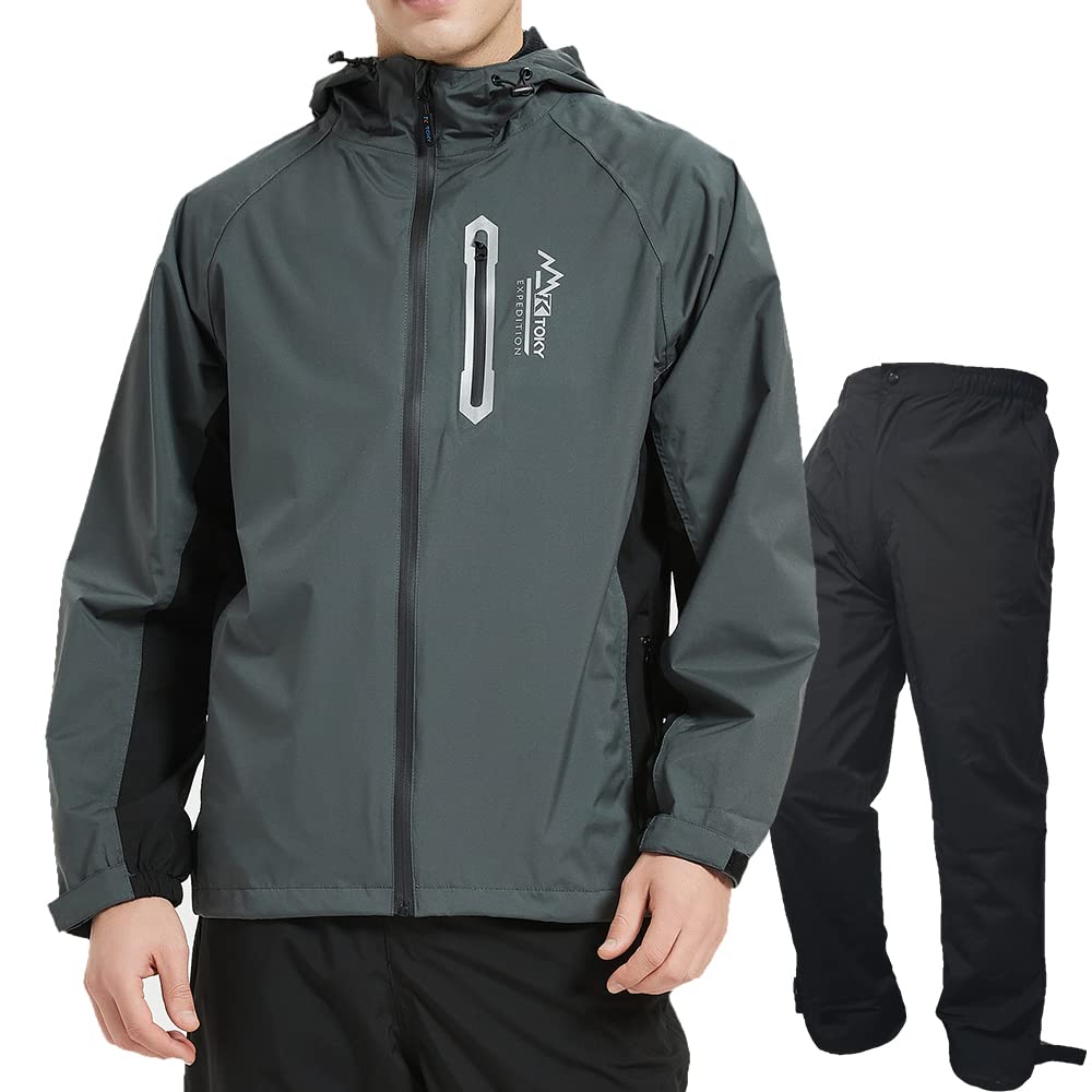 Amazon | [アラシヤマ] ゴルフ レインウェア メンズ 上下セット バイク